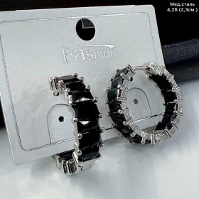 Сережки мед.сталь 10712 (2.3см.)